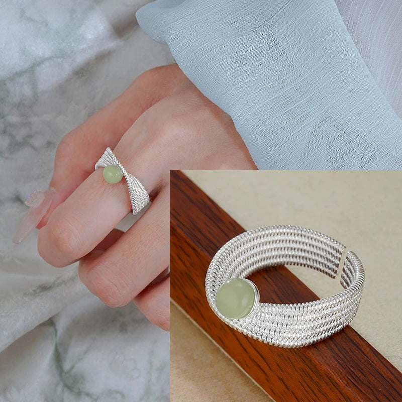 925 Sterling Silver Retro Flower Ring