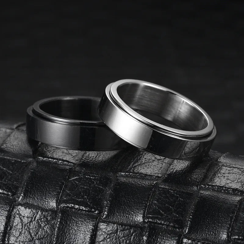 Stainless Steel Rotating Couple Spinner Rings