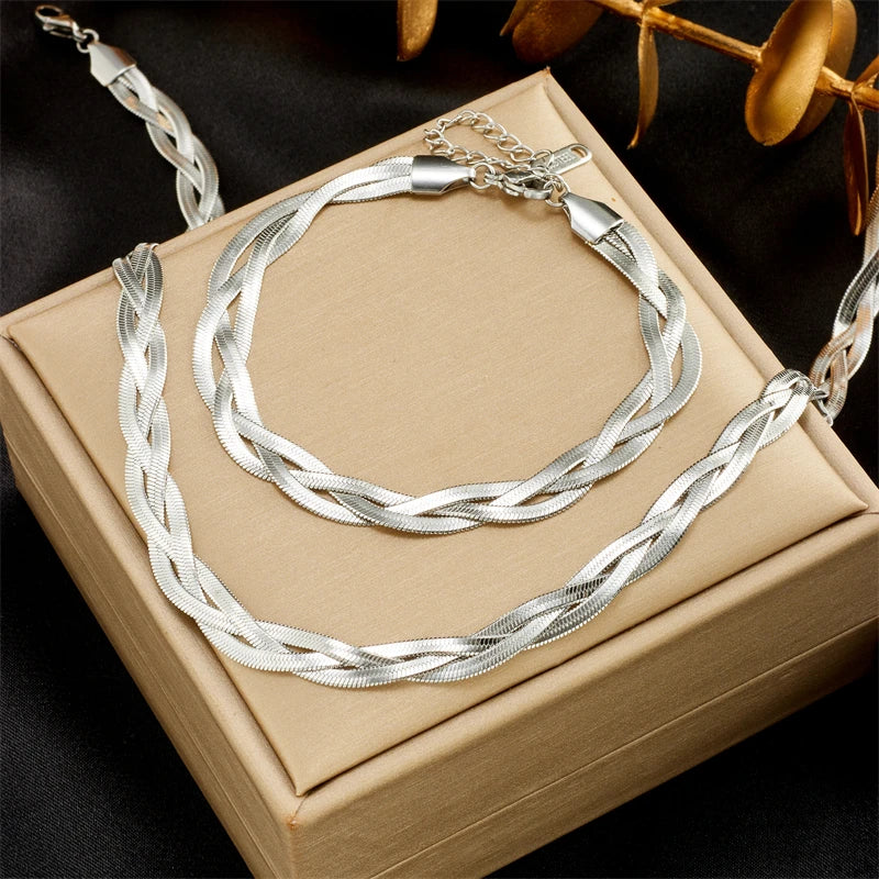 3-in-1 Snake Chain Jewelry Set