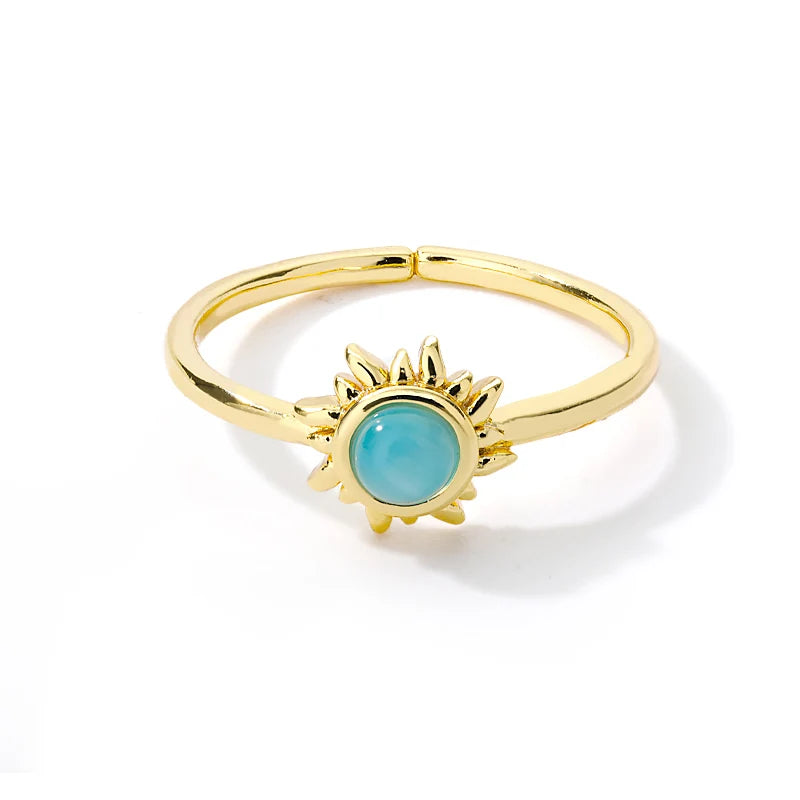 Gold Stainless Steel Classic Women's Ring