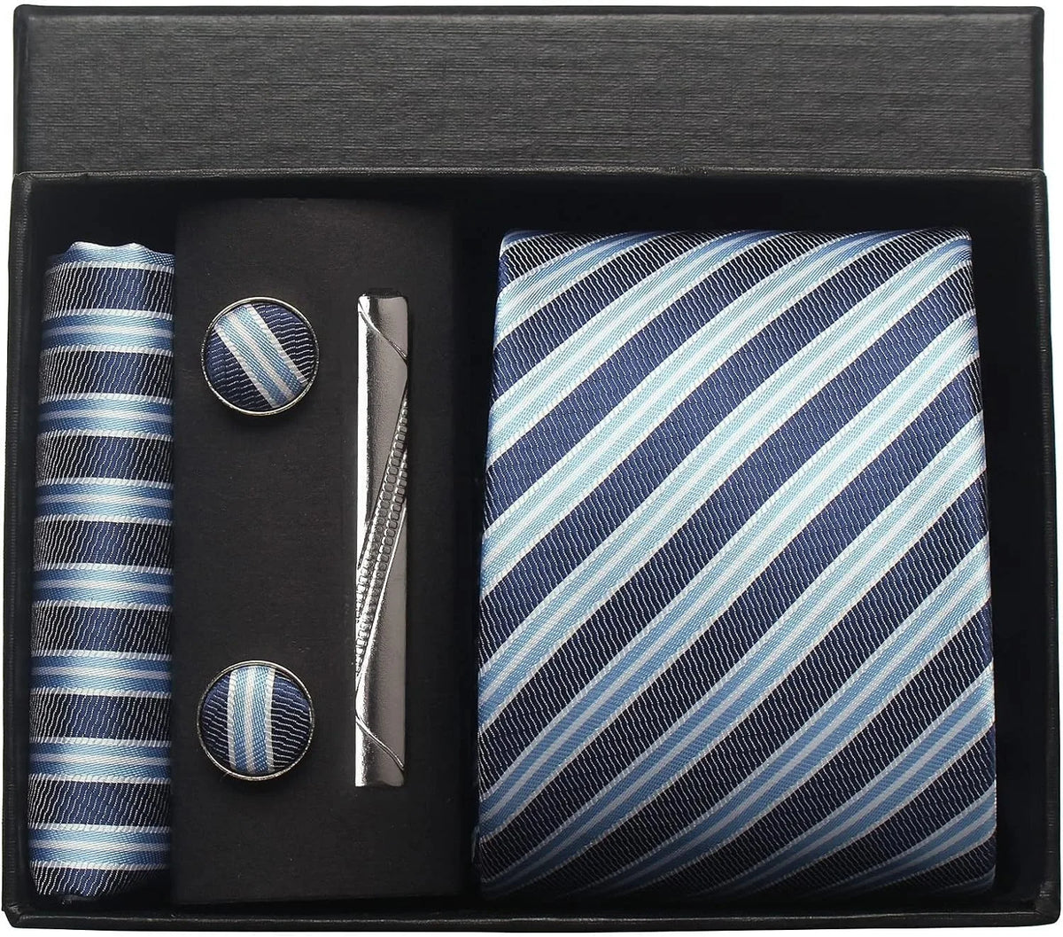 Men’s 100% Silk Tie Set with Gift Box
