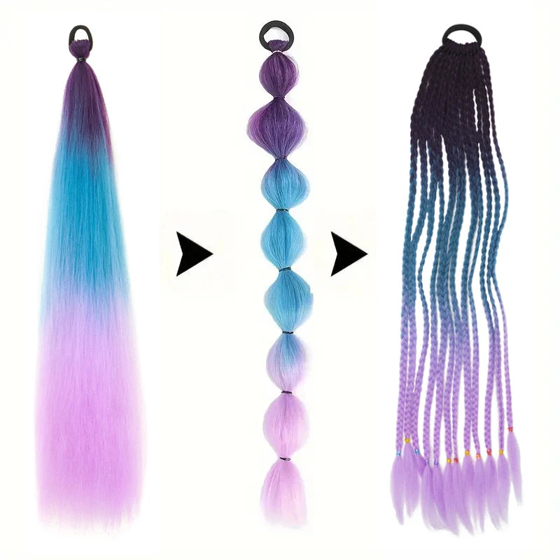 26" Colored Braiding Ponytail Extension