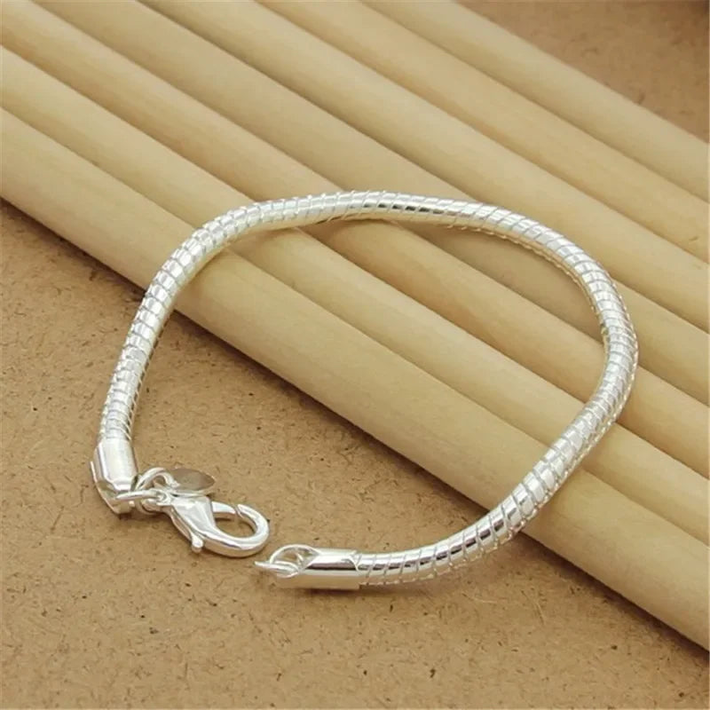 925 Sterling Silver Chain Bracelet for Men & Women – Elegant Classic Design