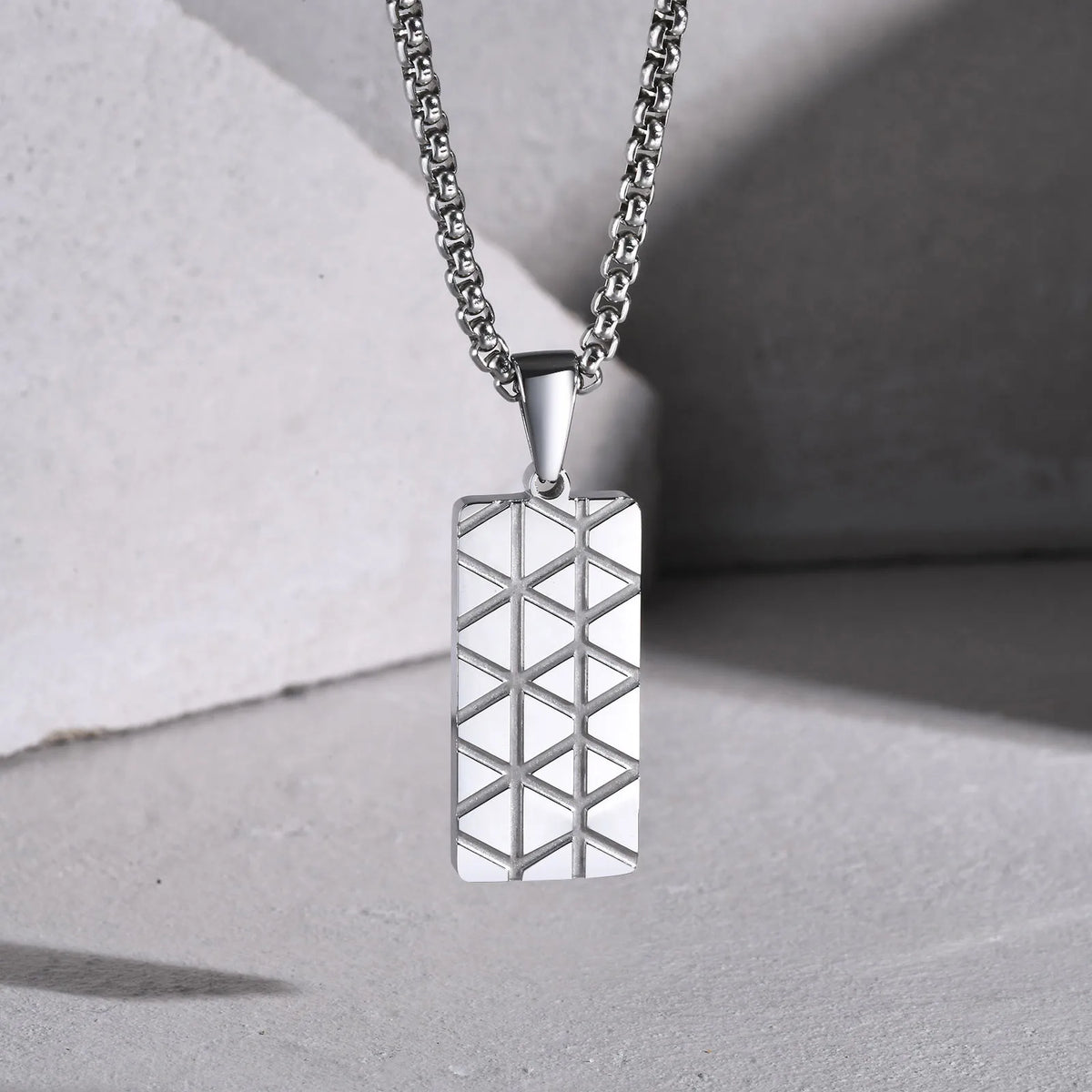 Vnox Men’s Small Stainless Steel Dog Tag Necklace
