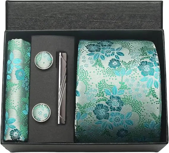 Luxury Silk Paisley Men’s Tie Gift Set