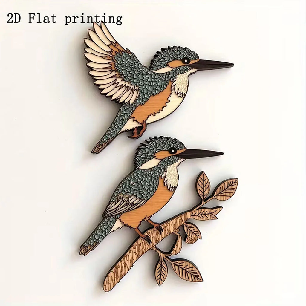 Kingfisher Wooden Wall Stickers