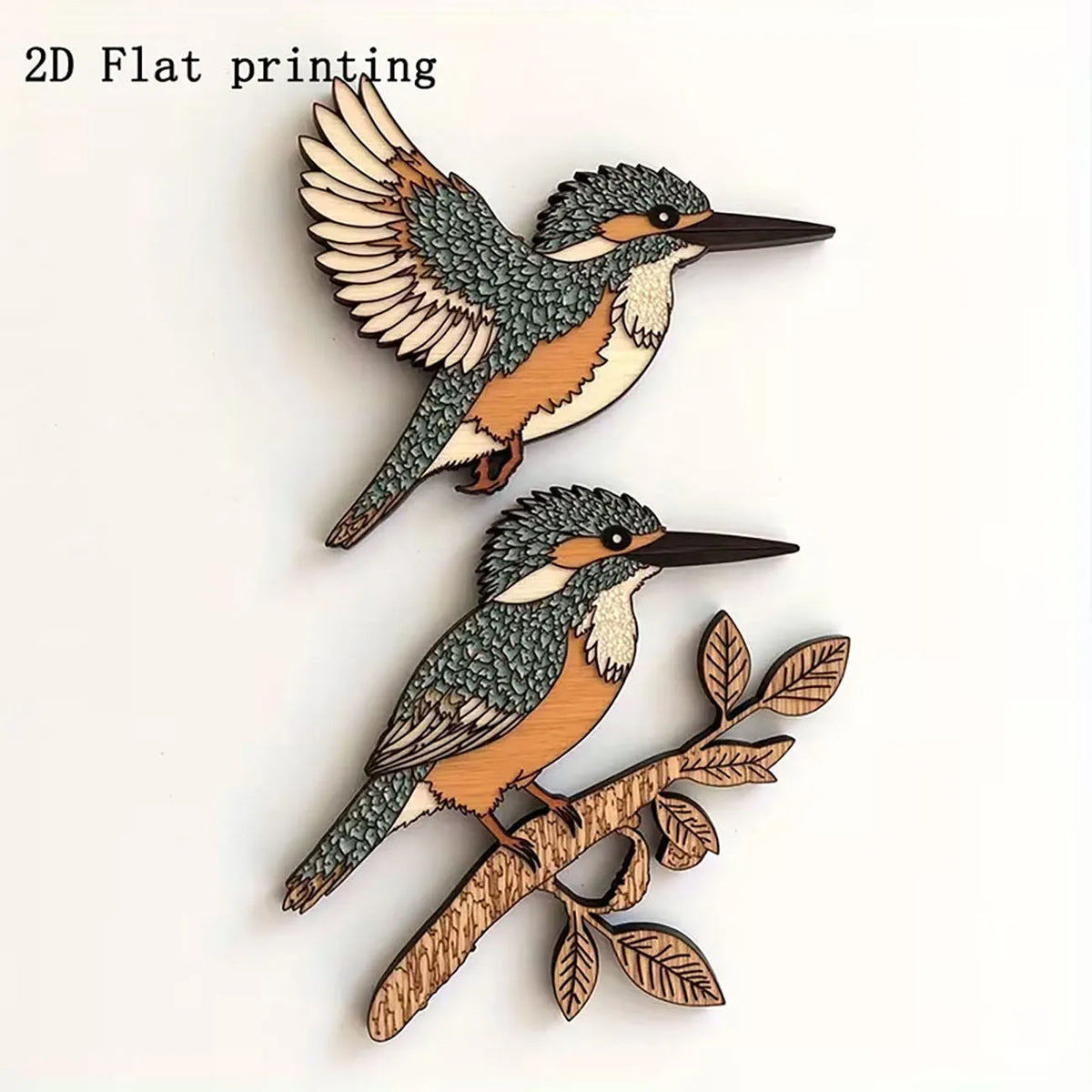 Kingfisher Wooden Wall Stickers