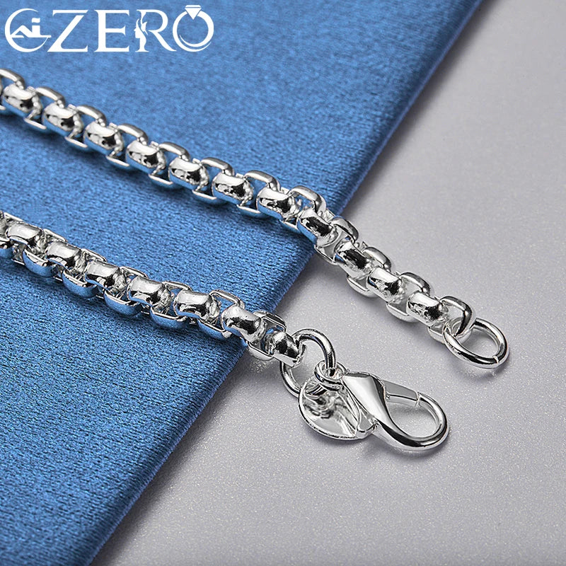 18K Gold-Finished 925 Sterling Silver 4 mm Box Chain Bracelet