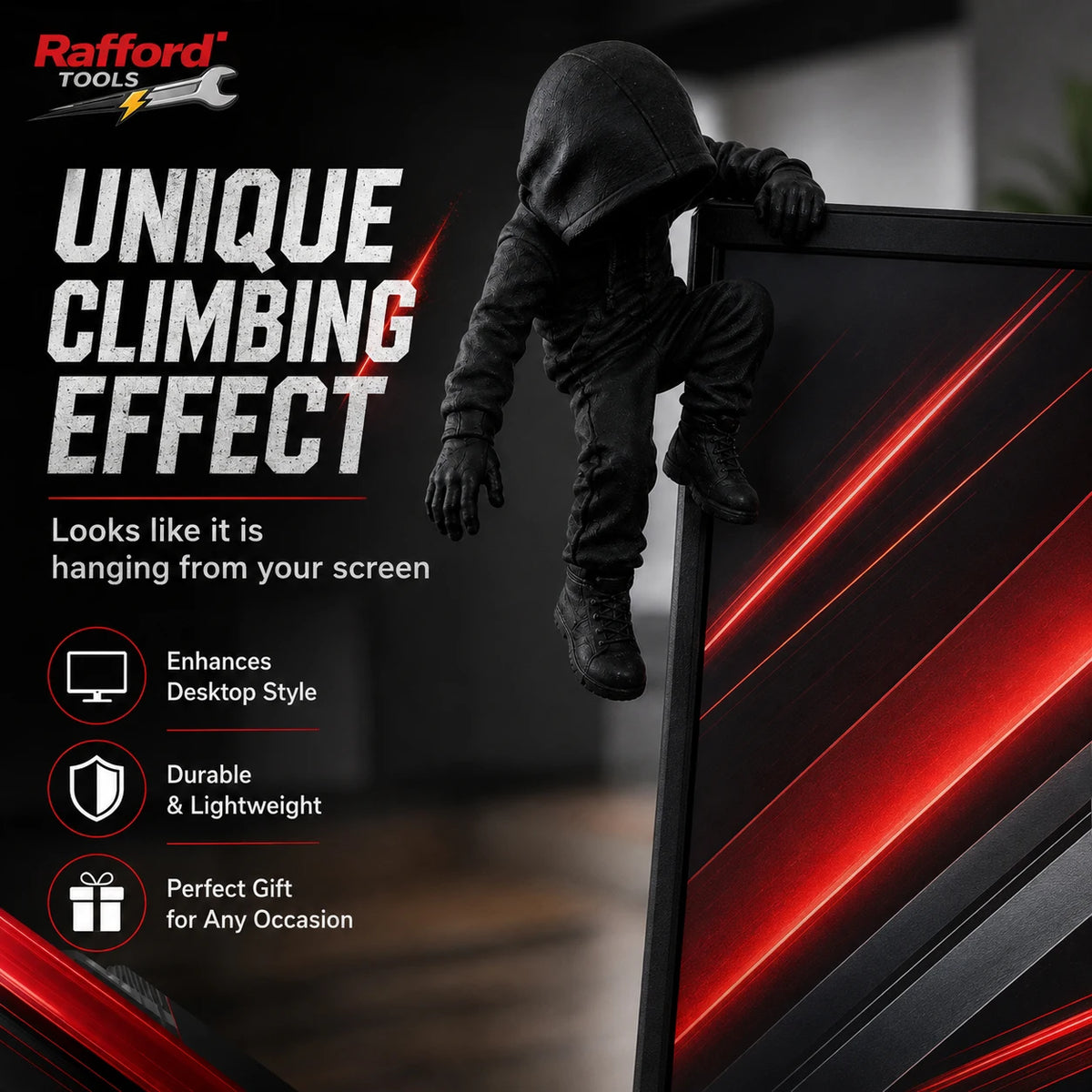 Climbing Figure Monitor Decor