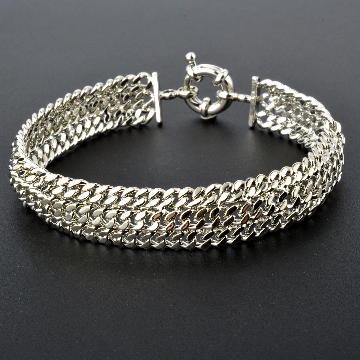 18K Gold Plated Miami Curb Chain Bracelet