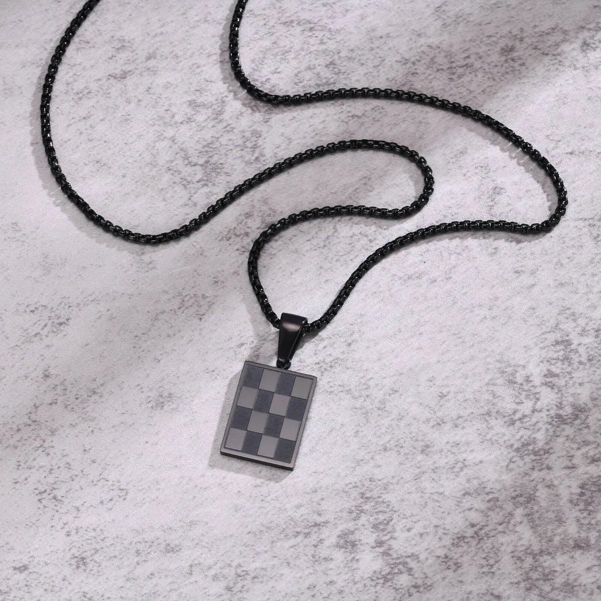 Vnox Men’s Small Stainless Steel Dog Tag Necklace