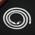 Gold Plated 925 Silver 6mm Full Sideways Necklace