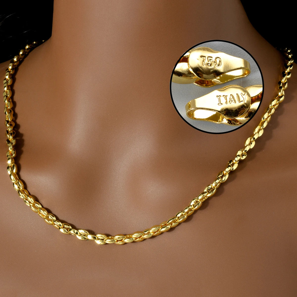 Wide Interwoven Link Necklace