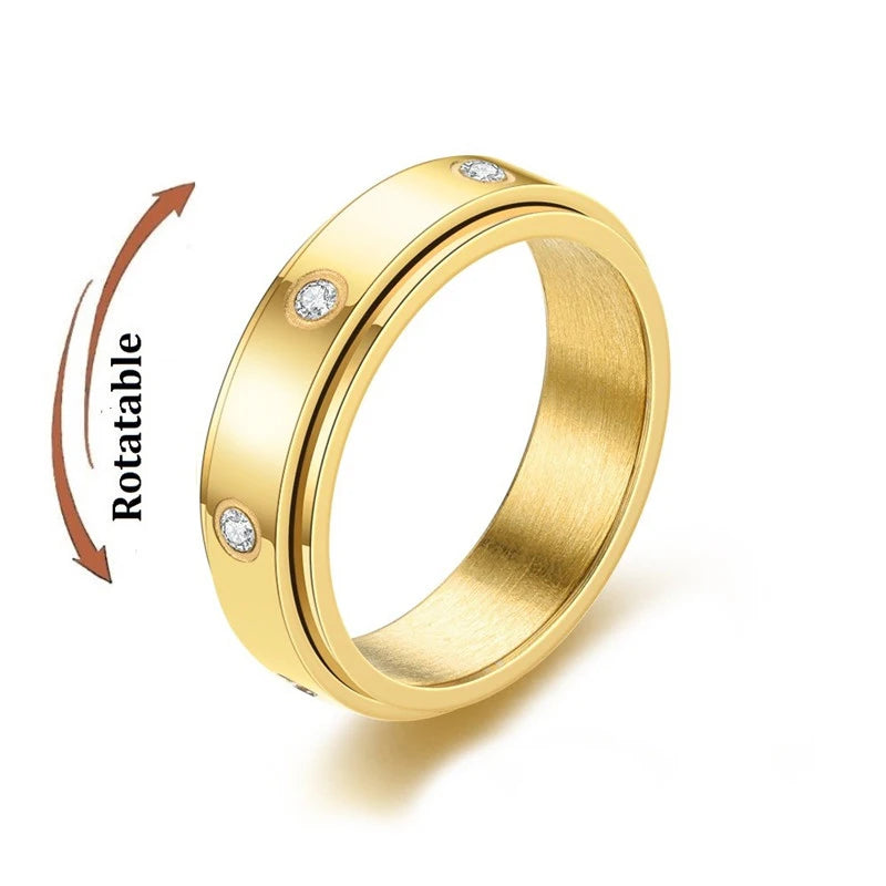 Stainless Steel Rotating Couple Spinner Rings