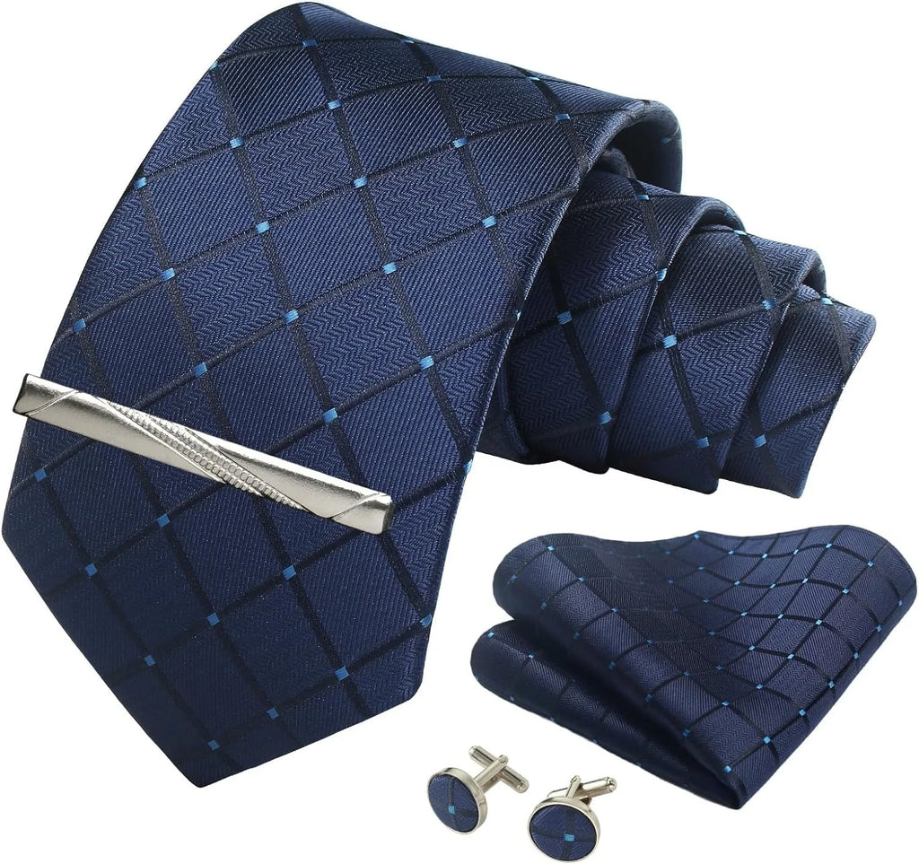 Men’s 100% Silk Tie Set with Gift Box