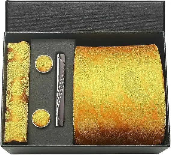 Luxury Silk Paisley Men’s Tie Gift Set