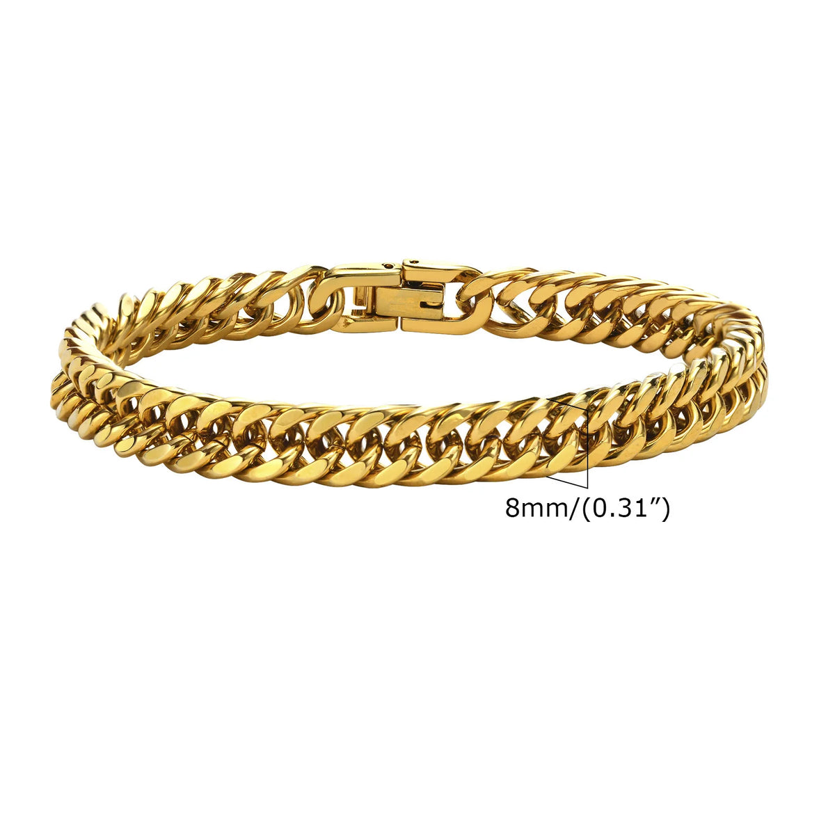 Vnox 8mm/12mm Bold Heavy Stainless Steel Cuban Bracelets for Men, Oxidized Metal Wristband, Punk Rock Chain Bracelet Jewelry