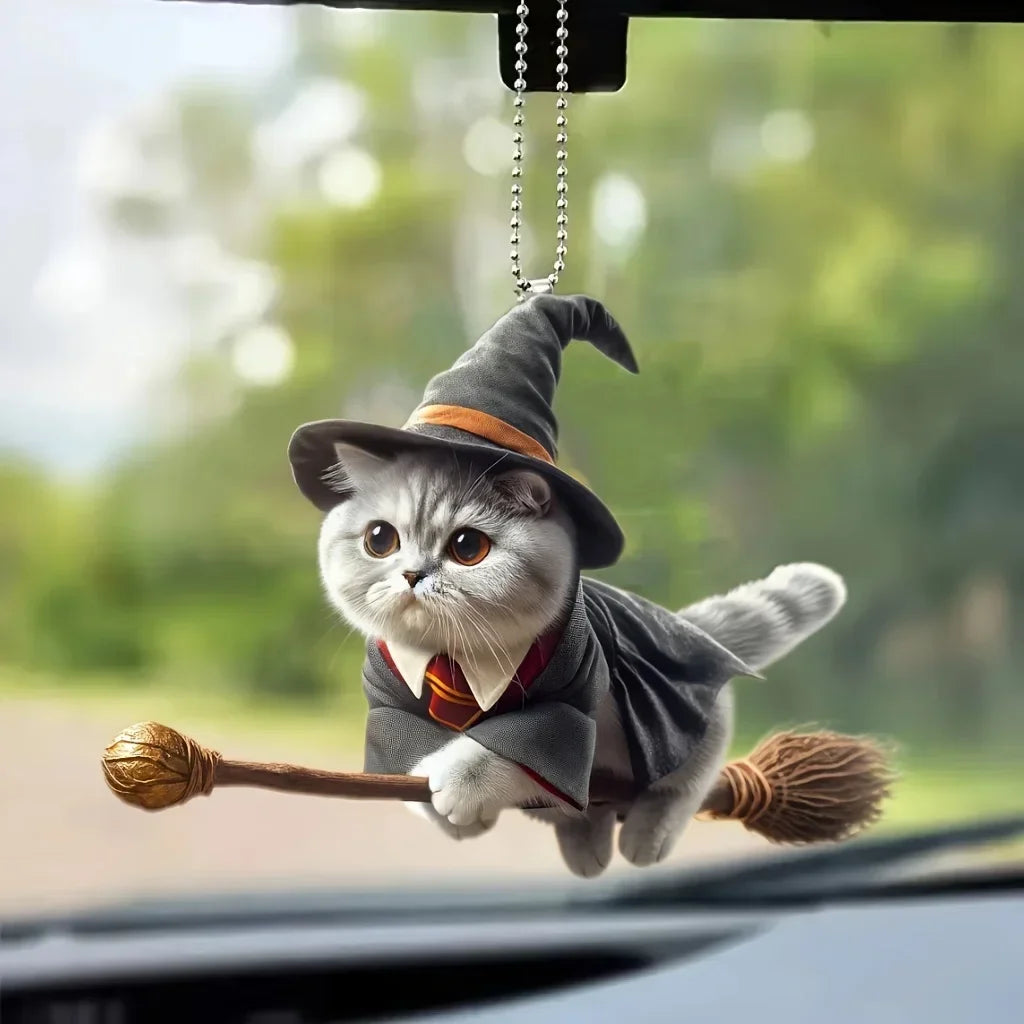 Cat Car Mirror Pendant