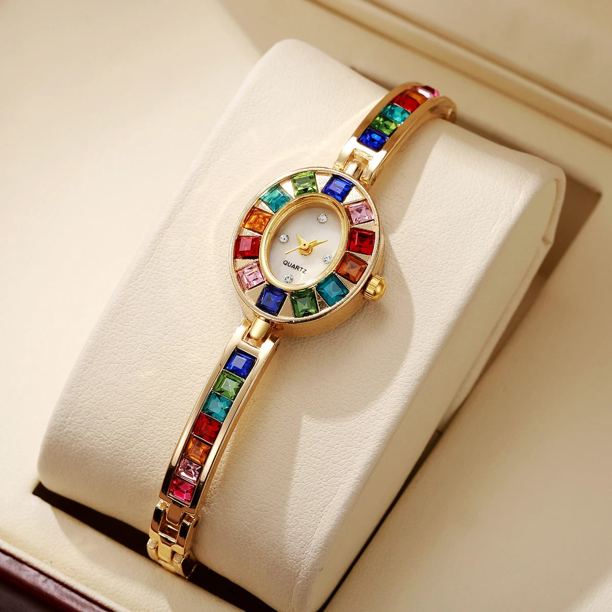Luxury Rhinestone Women’s Quartz Bracelet Watch
