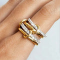 Two-Tone Copper Stacking Ring Set for Women