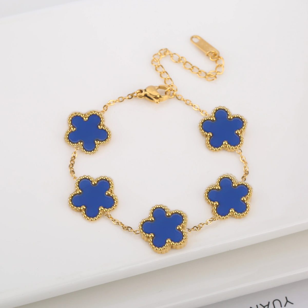 Clover Flower Adjustable Stainless Steel Bracelet