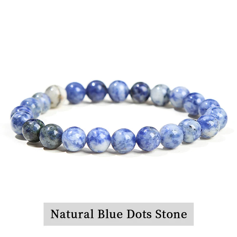 Natural Stone Bead Bracelet – Amethyst, Tiger Eye & Crystal Design for Men & Women