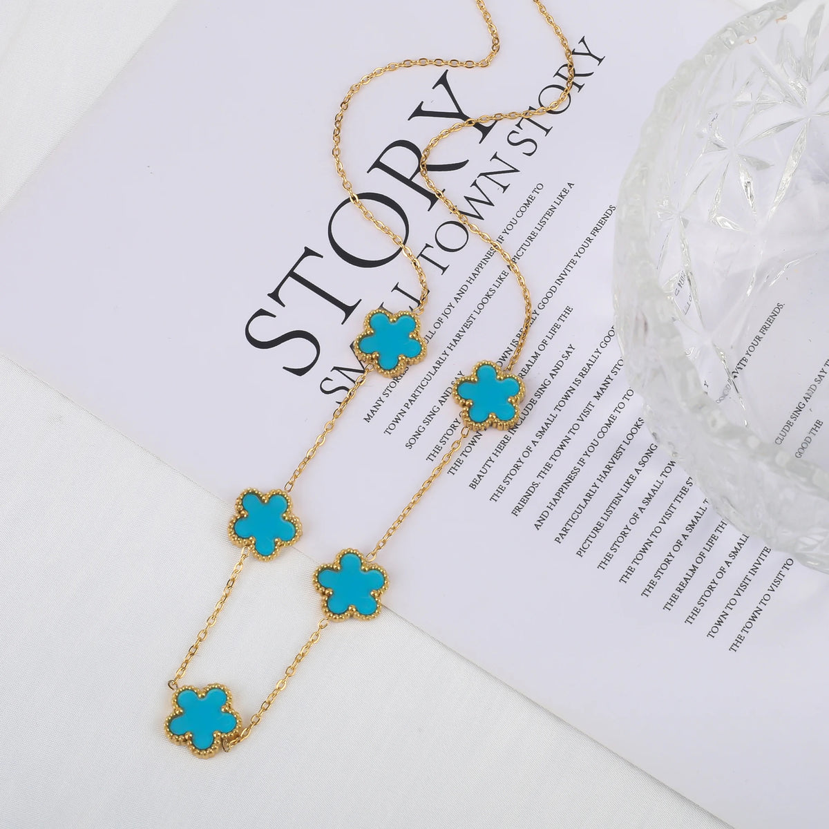 Clover Flower Adjustable Stainless Steel Bracelet