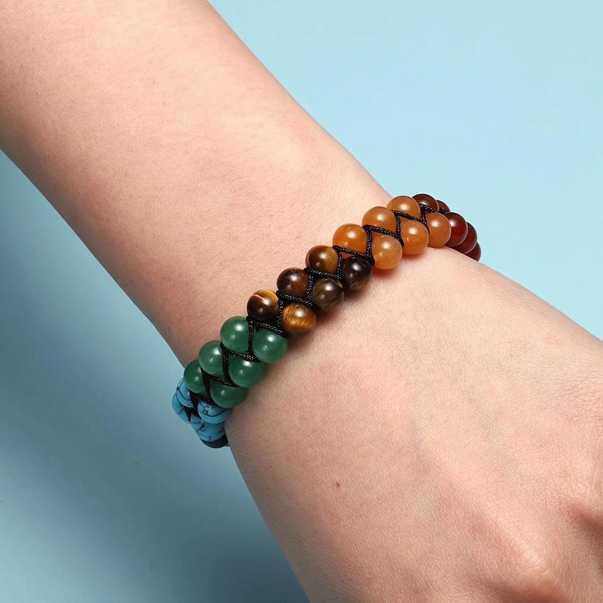 7 Chakra Crystal Bead Bracelet – Adjustable Yoga & Meditation Design