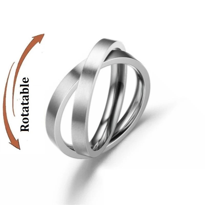 Stainless Steel Rotating Couple Spinner Rings