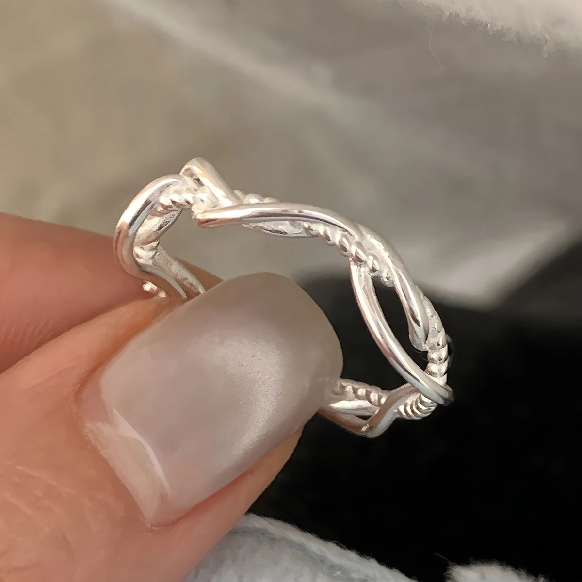 925 Sterling Silver Retro Flower Ring