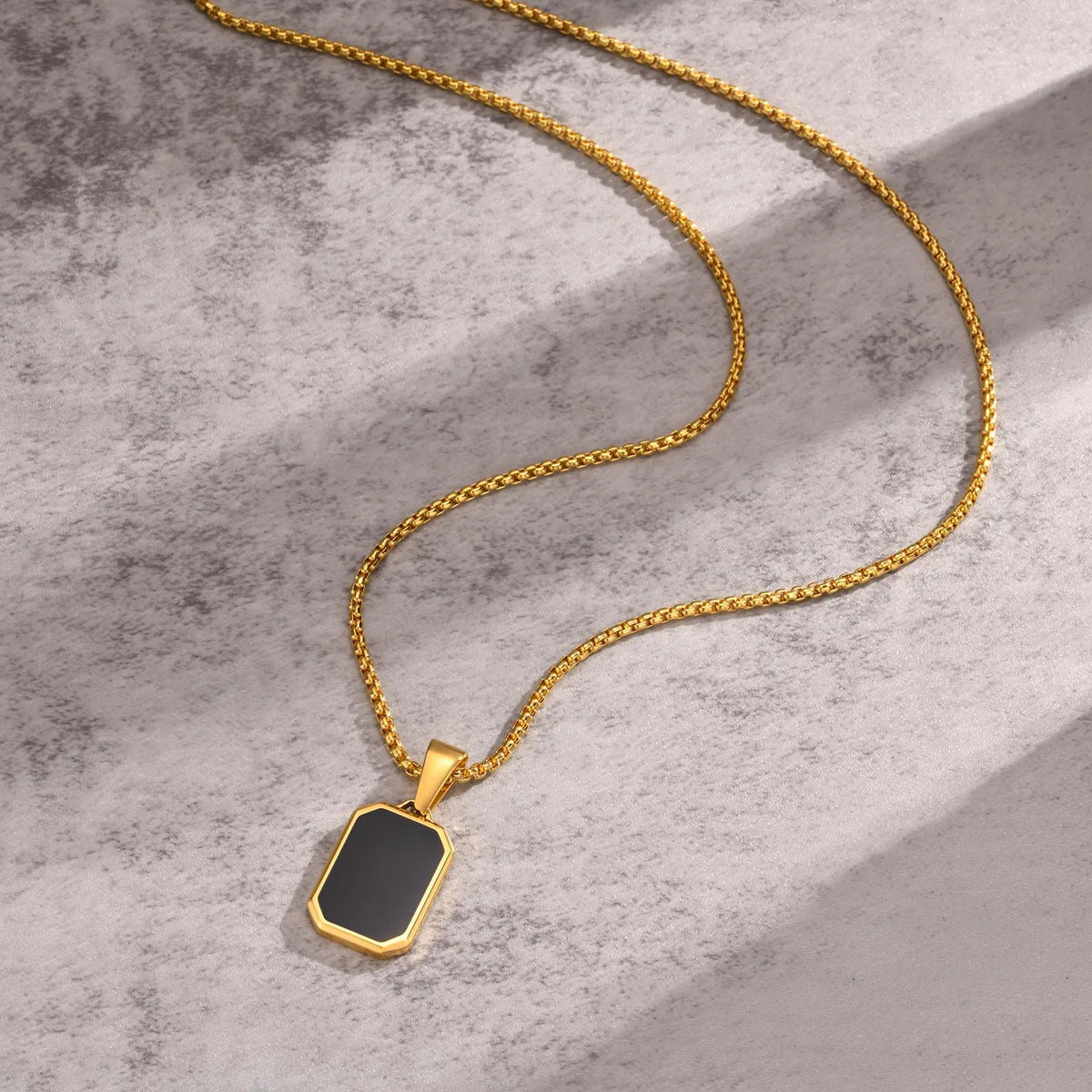 Vnox Men’s Small Stainless Steel Dog Tag Necklace