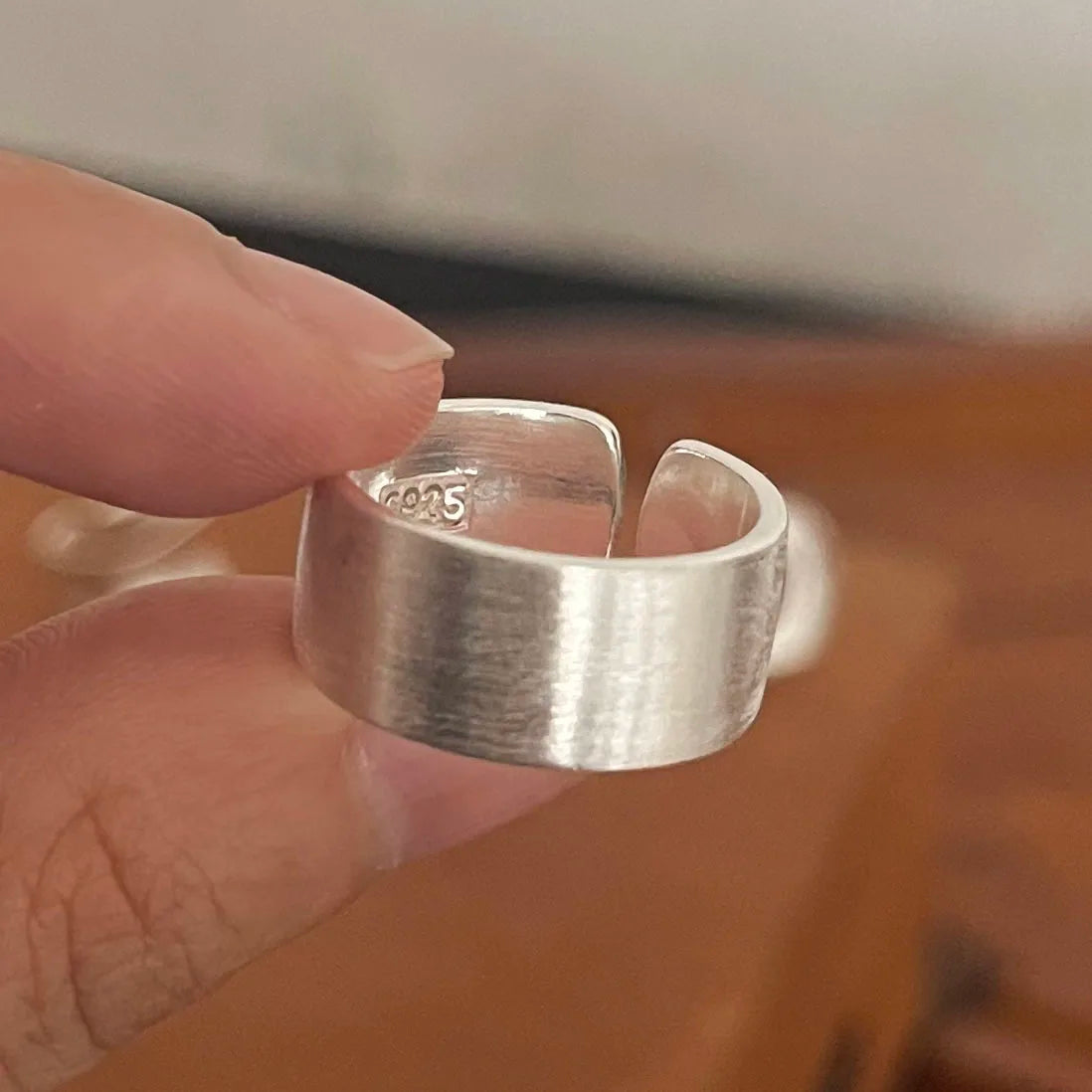 Sterling Silver Minimalist Moon Ring Set for Women