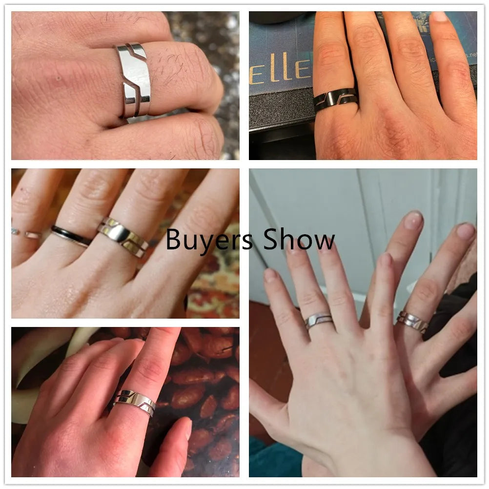 Black Stainless Steel Minimalist Unisex Ring