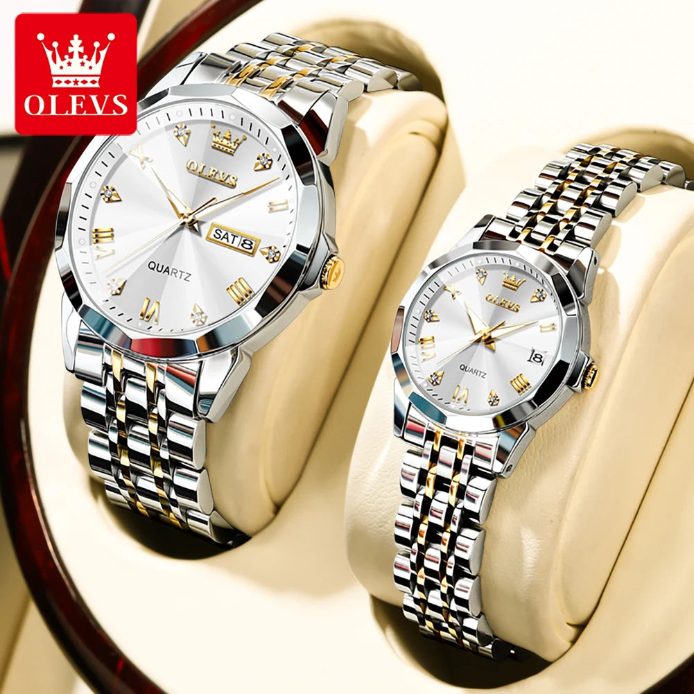 OLEVS 9931 Luxury Couple Quartz Watches