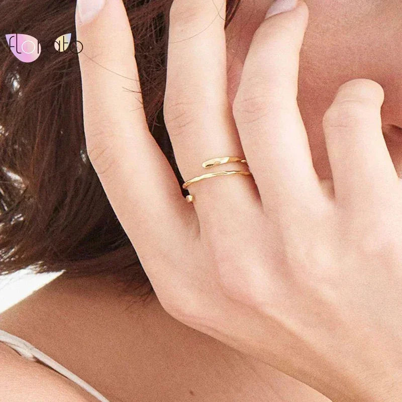 24K Gold-Plated Adjustable Hug Ring
