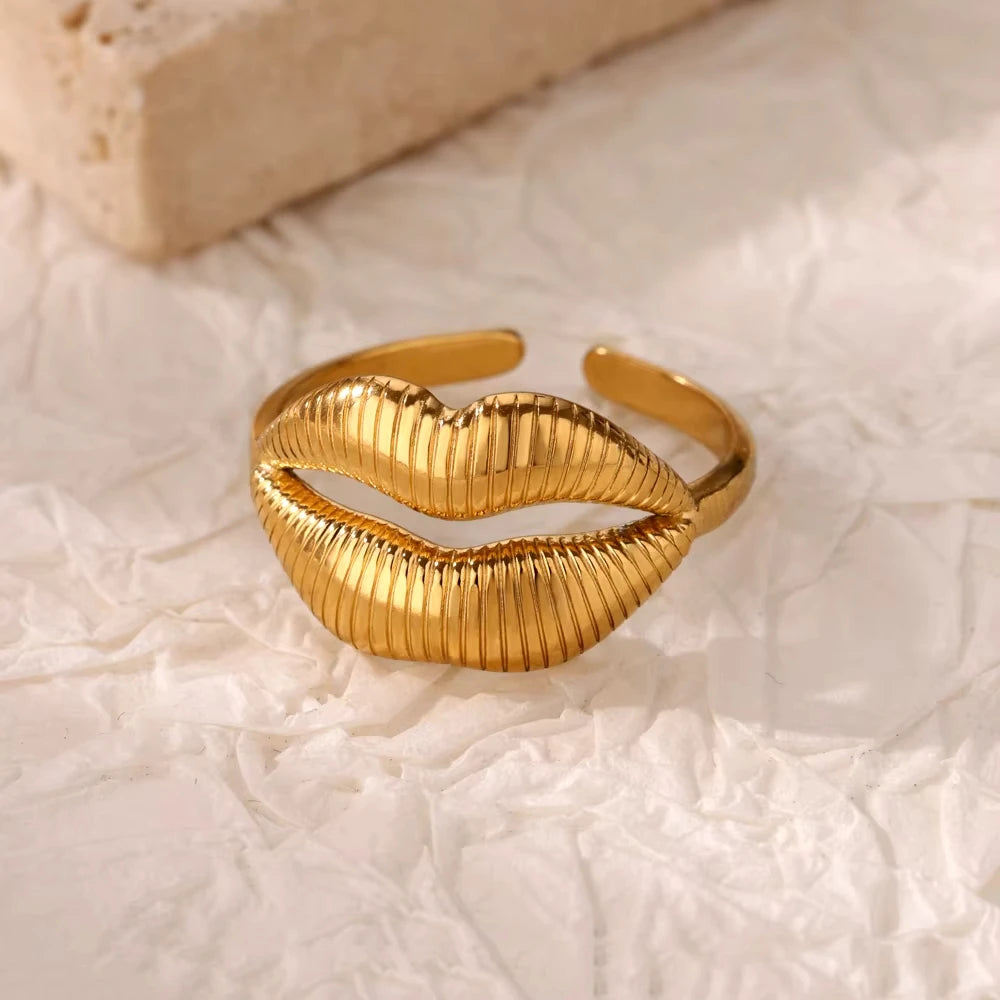 Evil Eye Gold Zircon Adjustable Ring