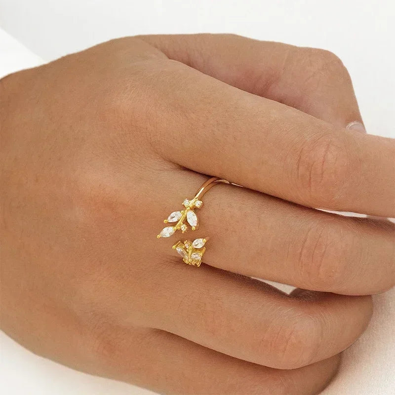 24K Gold-Plated Adjustable Hug Ring