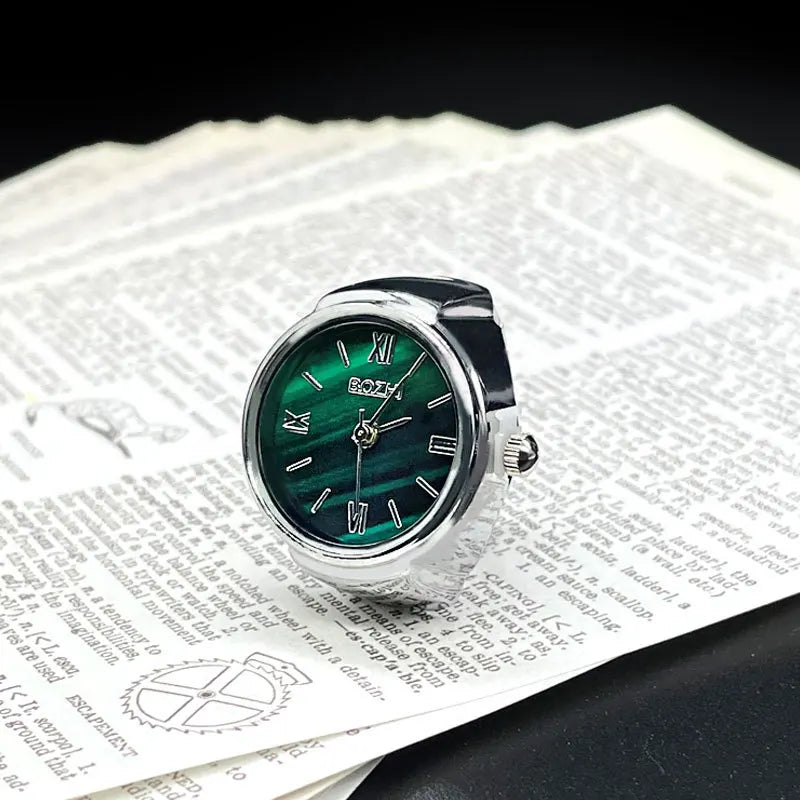 Vintage Quartz Finger Watch Ring Unisex