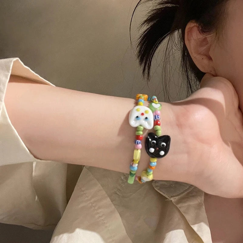 Cute Resin Star Bracelet – Braided Design for Men & Women