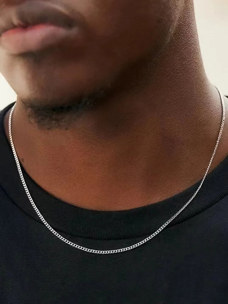 3 mm Cuban Chain Necklace