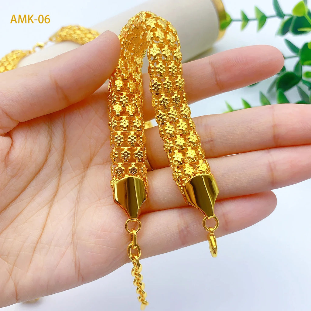 Gold-Tone Necklace and Earring Set