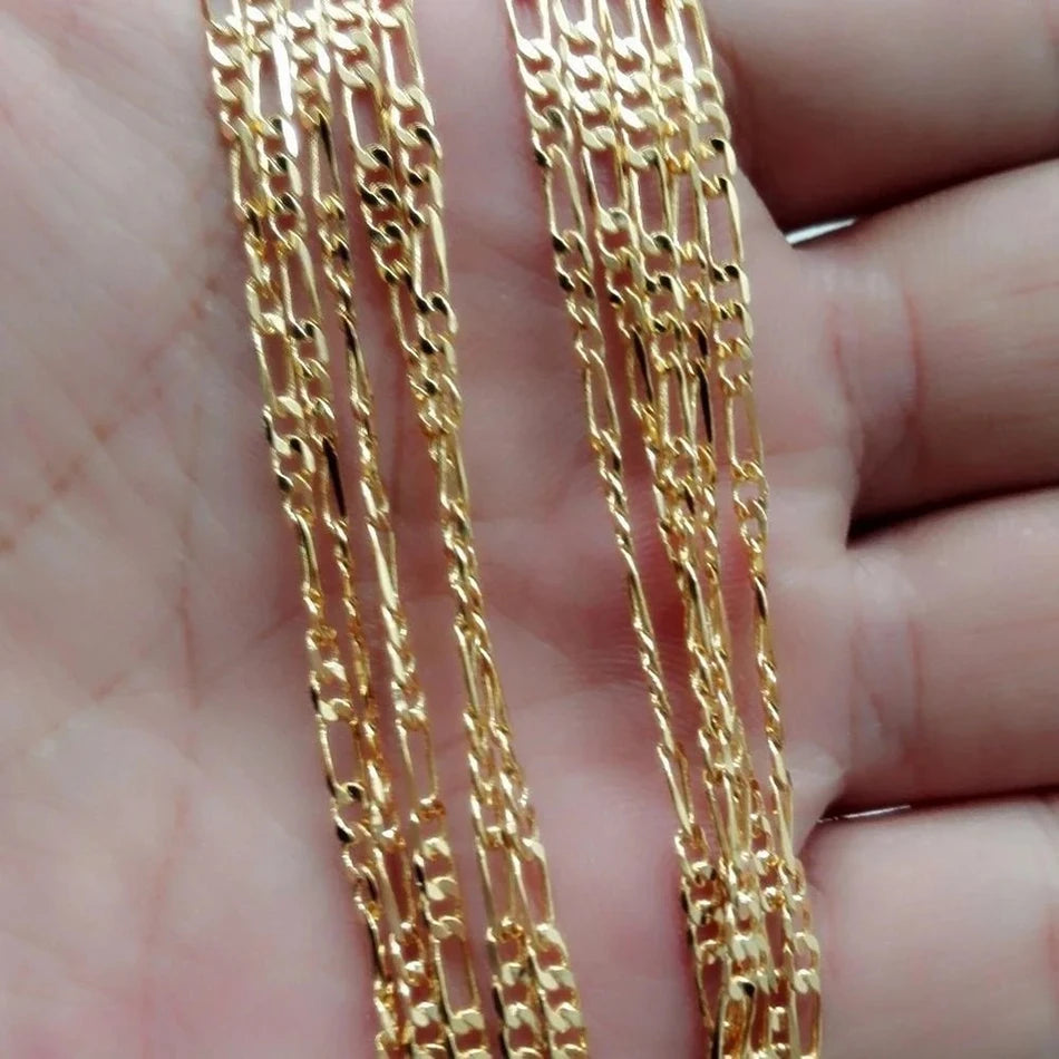18K Gold Filled Figaro Chain Necklace 4mm
