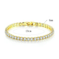 14K Gold-Plated Tennis Bracelet Set with Cubic Zirconia