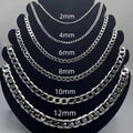 Men's 925 Sterling Silver Face Chain Necklace