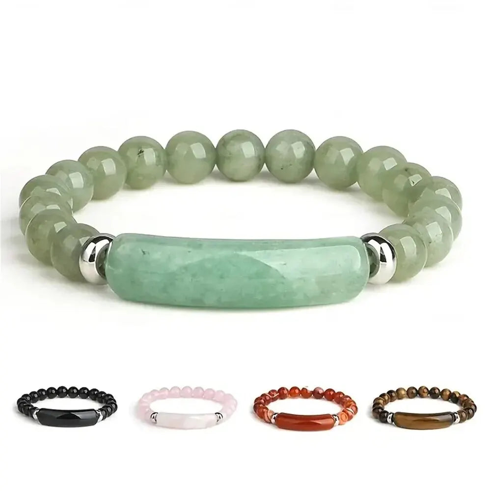 Turquoise & Malachite Stone Bracelet – Handmade Gemstone Design