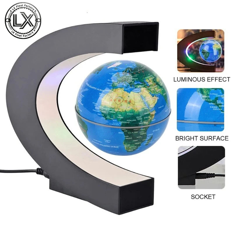 Floating Magnetic Levitation Globe LED World Map Electronic Antigravity Lamp Novelty Ball Light Home Decoration Birthday Gifts