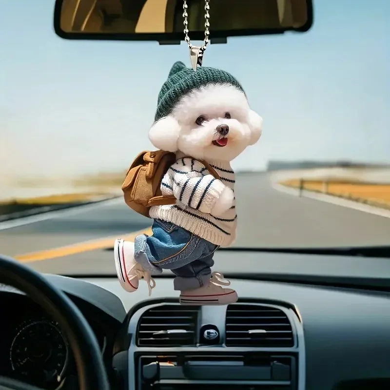 Puppy Car Hanging Ornament