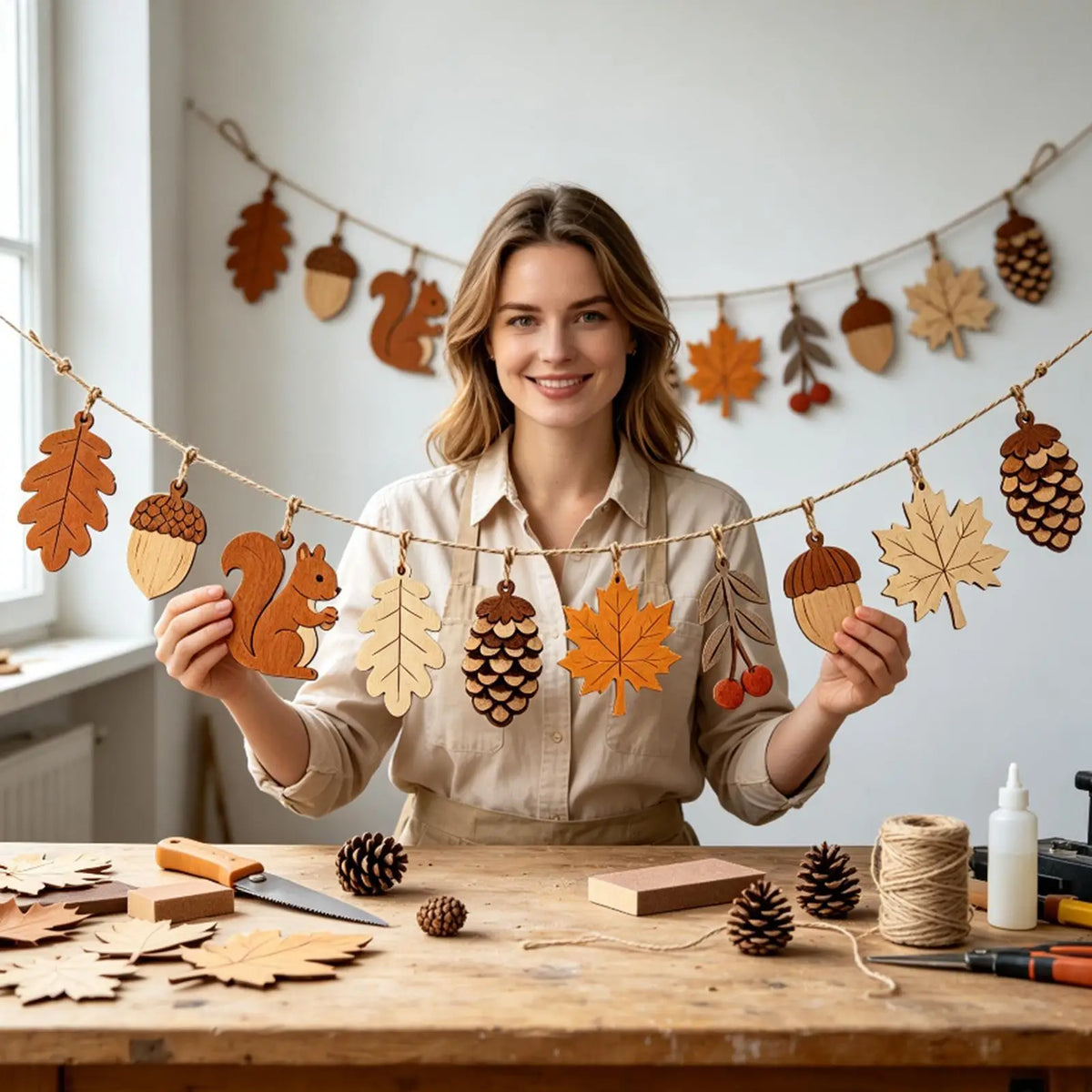 Autumn Wooden Garland
