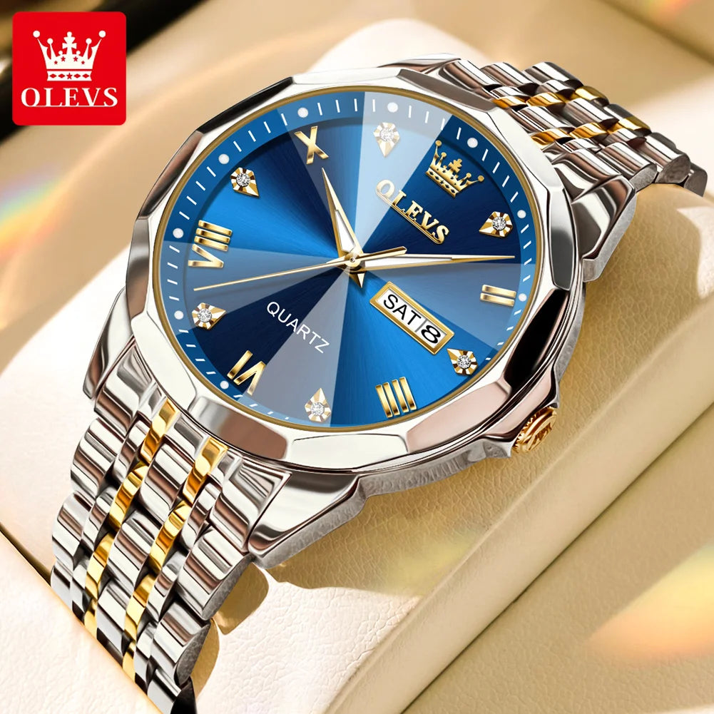 OLEVS 9931 Luxury Couple Quartz Watch
