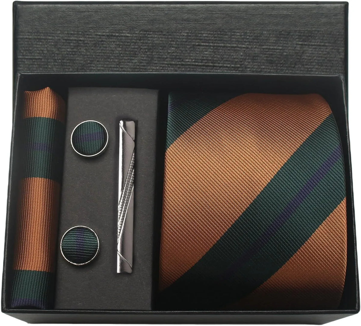 Men’s 100% Silk Tie Set with Gift Box
